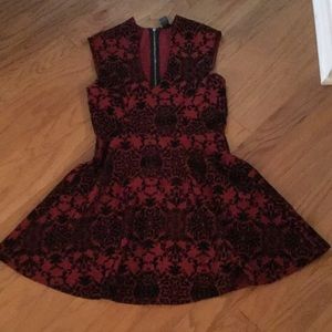 Red and black lace dress:)